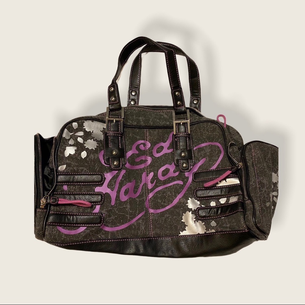 Vintage Ed Hardy Duffle Tote Bag 🤍